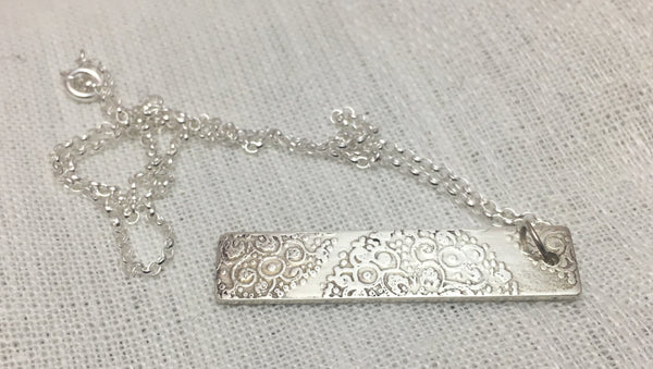Etched Floral Necklace