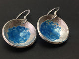 Space Dome Earrings - Kingfisher Blue