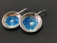 Space Dome Earrings - Kingfisher Blue