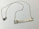 Bar Necklace - Peridot